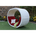 Wicker PE Rattan Round Sun Lounger